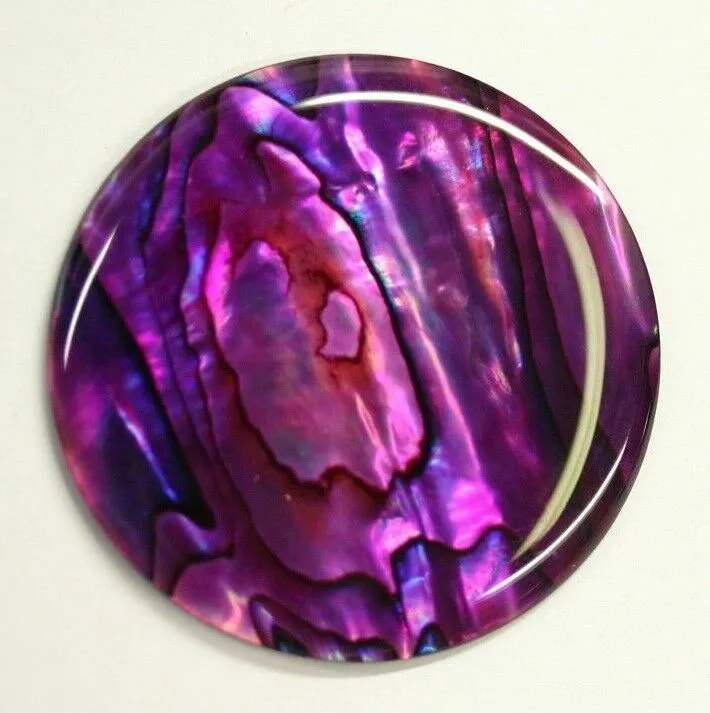 38mm Natural Paua Shell Purple Calibrated Round Cabochon Gemstones Gems Jewelr