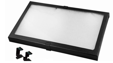Glass Top Display Box With Metal Clips 14 1/2" x 8" x 3/4"